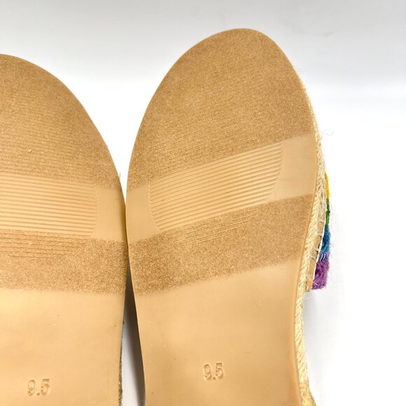 Faryl By Farylrobin Size 9.5 Rainbow Espadrille Flats Slides Sandals‎ Shoes - Picture 11 of 14